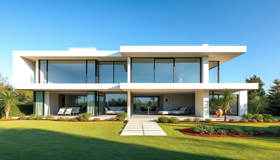 Modern luxury $1 million home in the U.S. with sleek architecture and landscaping.