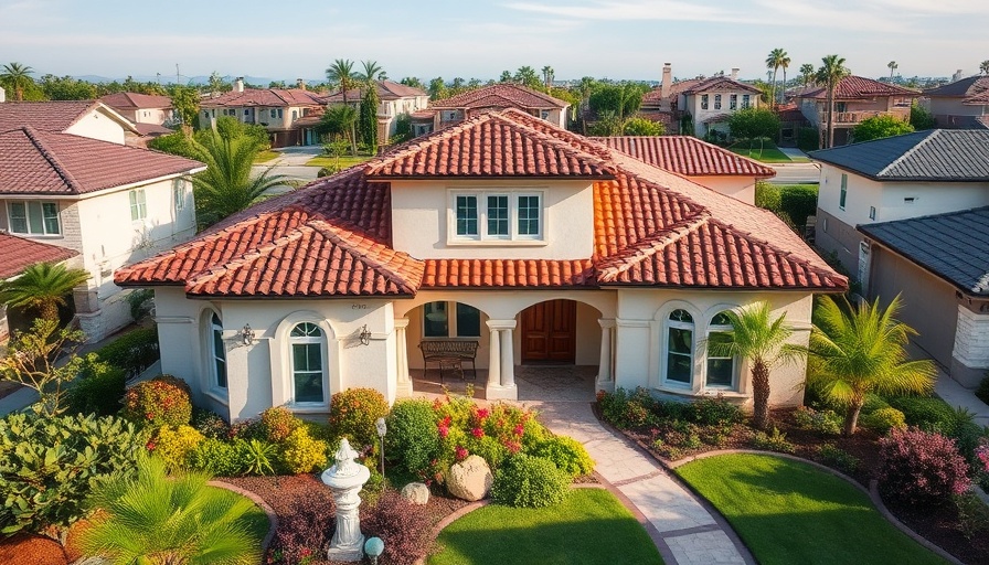Mediterranean-style home in a suburban neighborhood with landscaping.