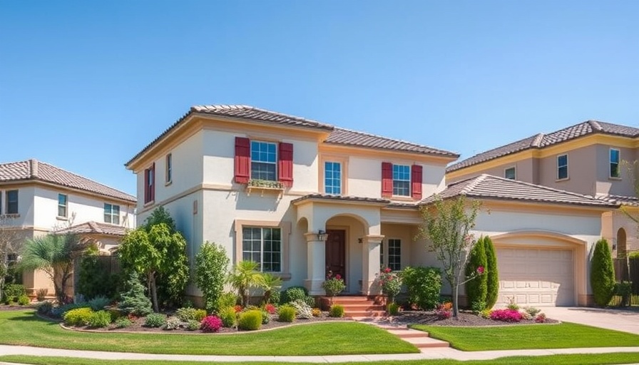 Mediterranean-style house, earnest money refundable context, sunny neighborhood.