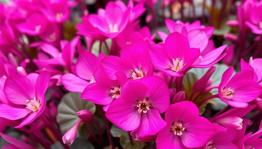 Vibrant magenta cyclamen plant types in full bloom.