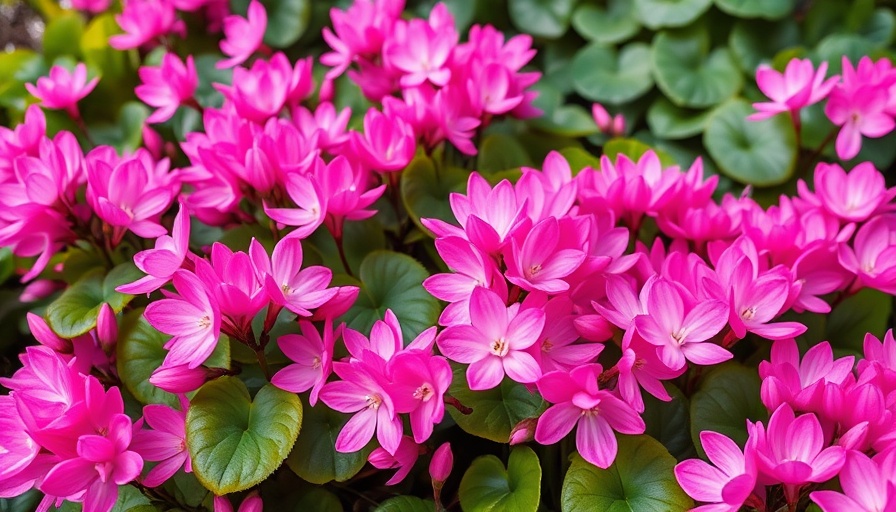 Lush pink cyclamen flowers blooming in a garden setting.