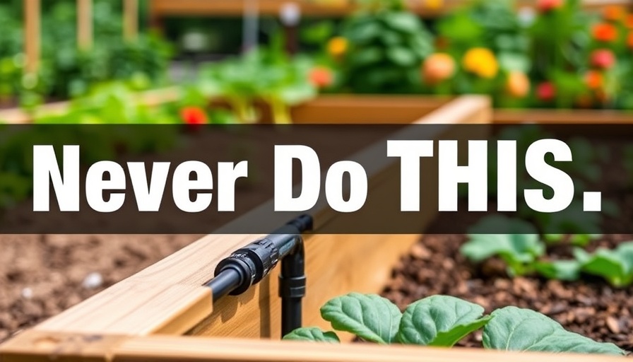 Raised bed watering mistakes demonstration with drip irrigation.