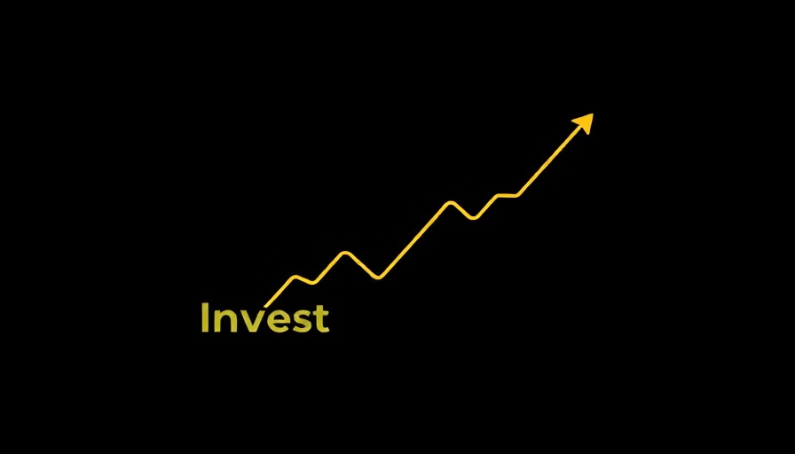 Minimalistic stock market trend graphic with investing logo for stock market news.