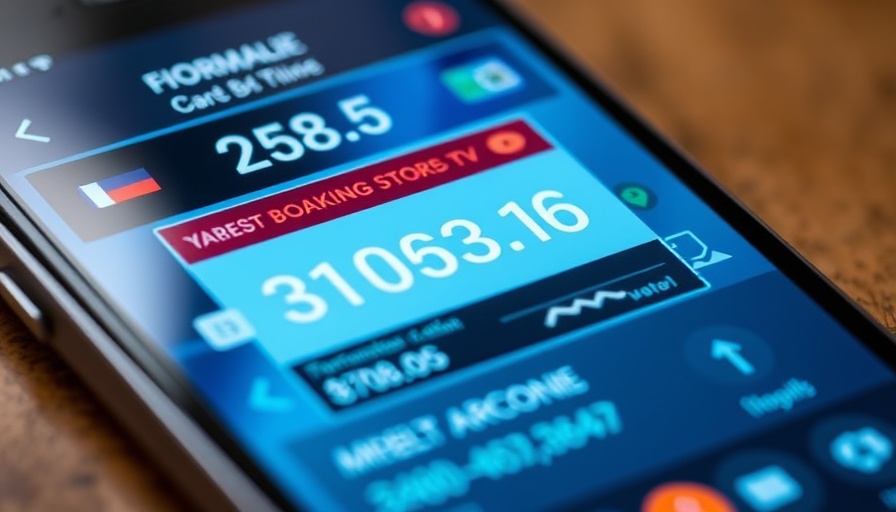 Financial app interface showing stock news and updates related to Q2 gold production increase.
