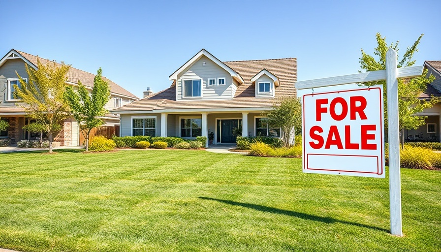 Suburban house for sale with sign and lawn, income needed for a $250k house.