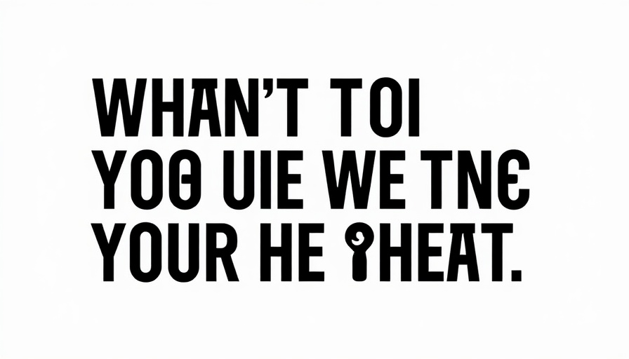 Minimalist black text graphic conveying a straightforward message.