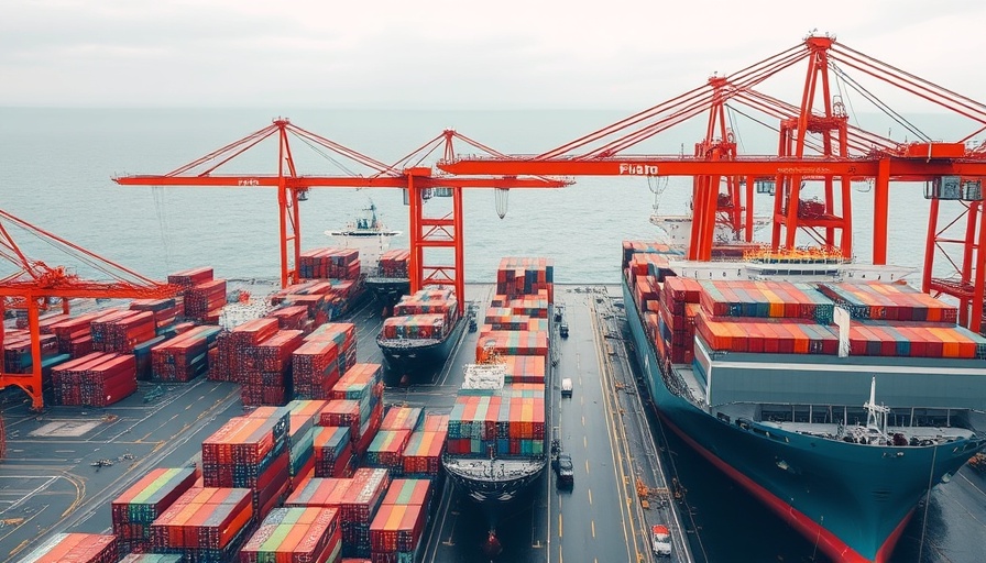 Japan exports drop as US tariffs impact bustling port.