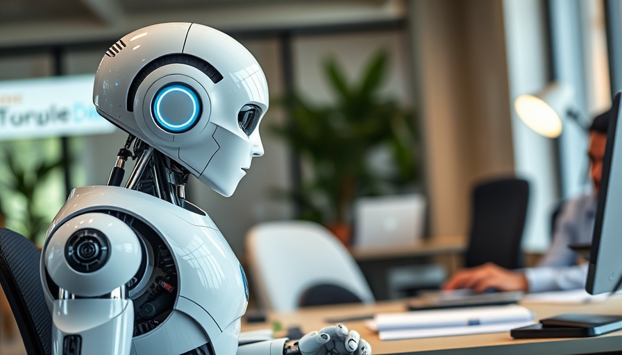 AI-powered robots for startups observing a person in an office.