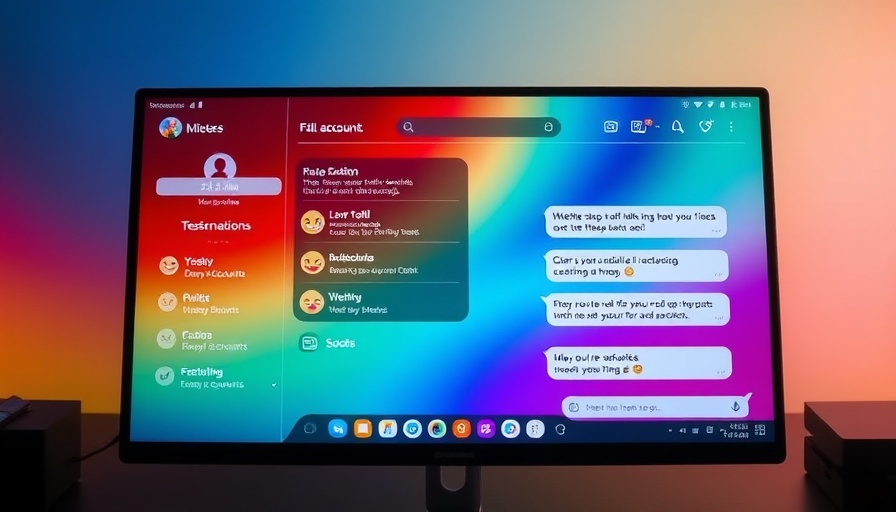 Modern interface of secure messaging app upgrades.