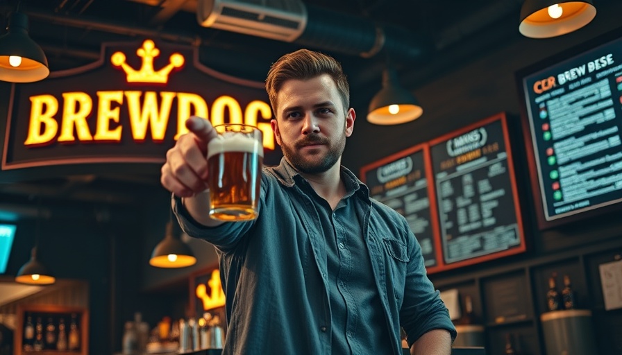 Man in BrewDog bar discussing private equity acquisition