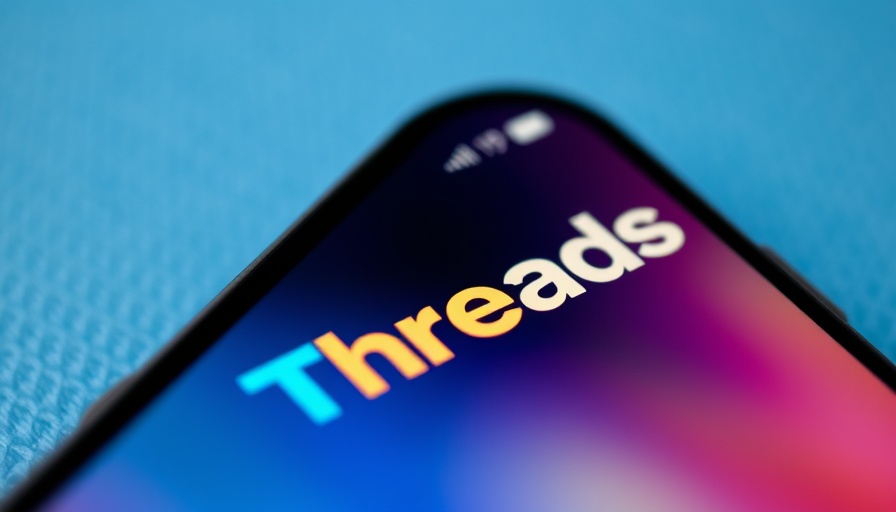 Smartphone screen showing Threads app interface with Threads logo.