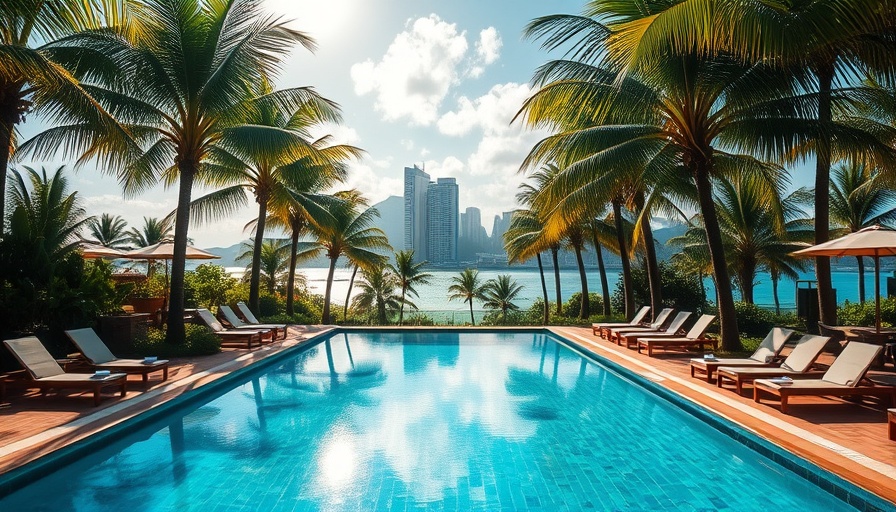 Luxurious tropical pool in city setting, most expensive home sales 2025.