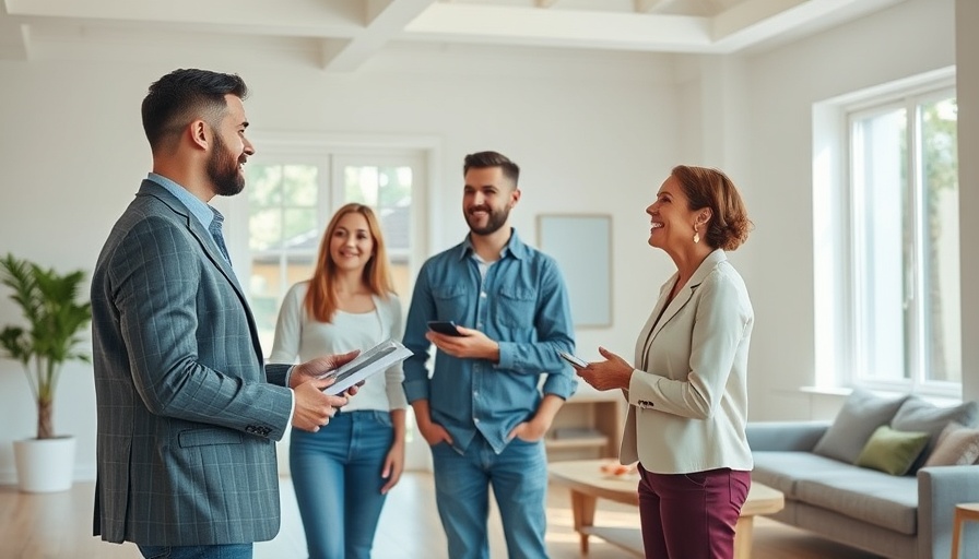 Unmarried couple and agent discussing buying a home.
