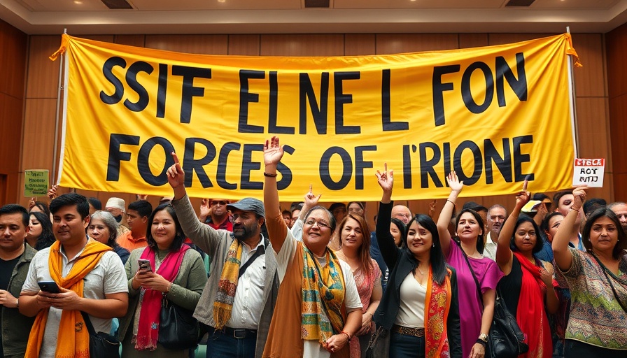 Protest against tighter borders at Global South summit.