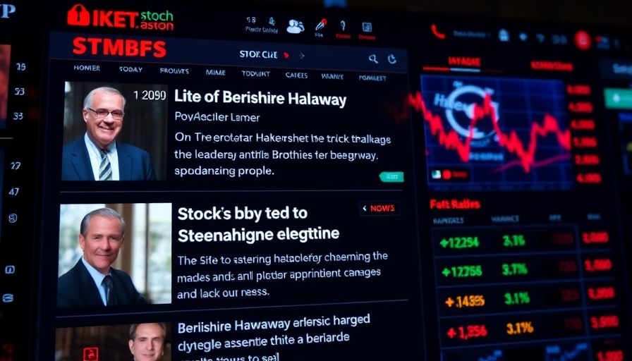 Stock market news interface featuring Berkshire Hathaway and stock tips.