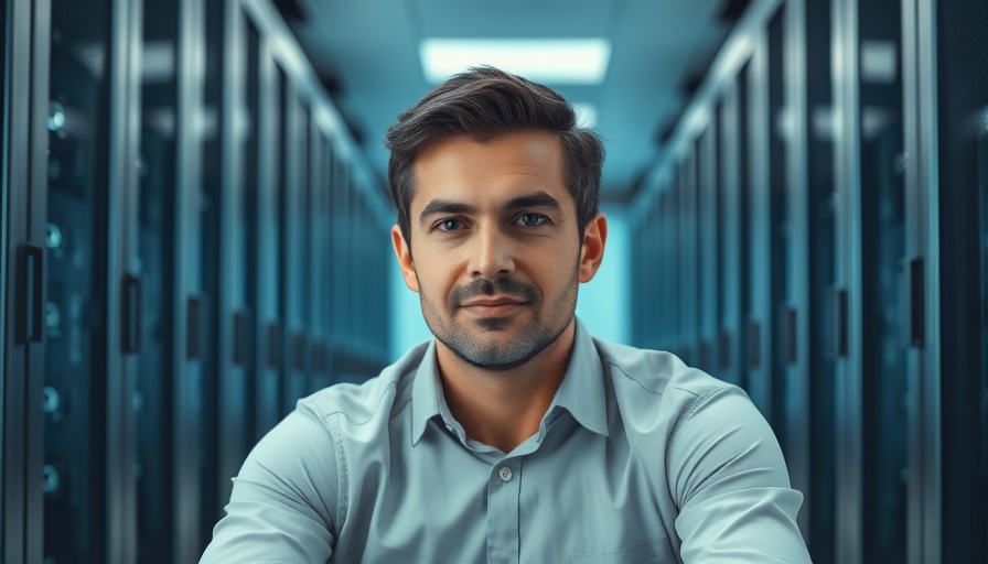 Man in data center related to Defense Production Act Battery Technology.