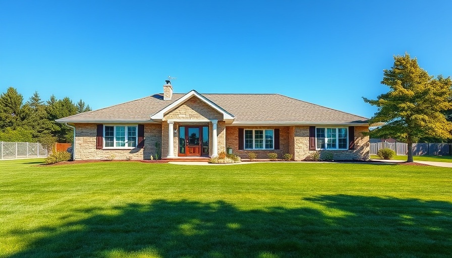 Modern suburban house under a blue sky, calculate the square footage of your home.