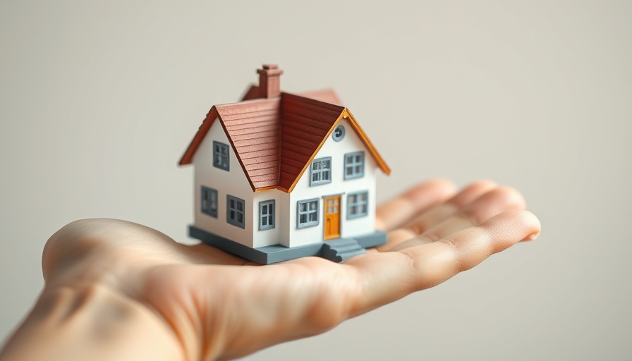 Model house on hand representing getting a mortgage without 2 years of work history.