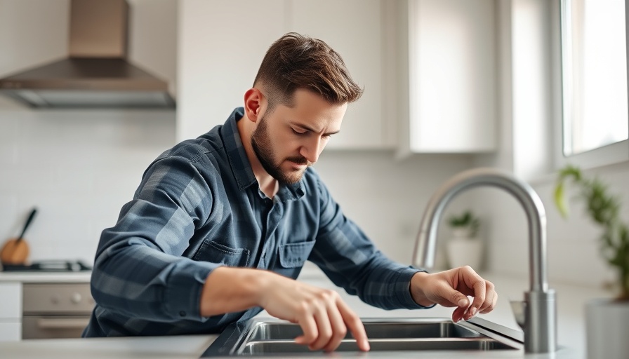 4-point inspection by a plumber inspecting a kitchen sink.