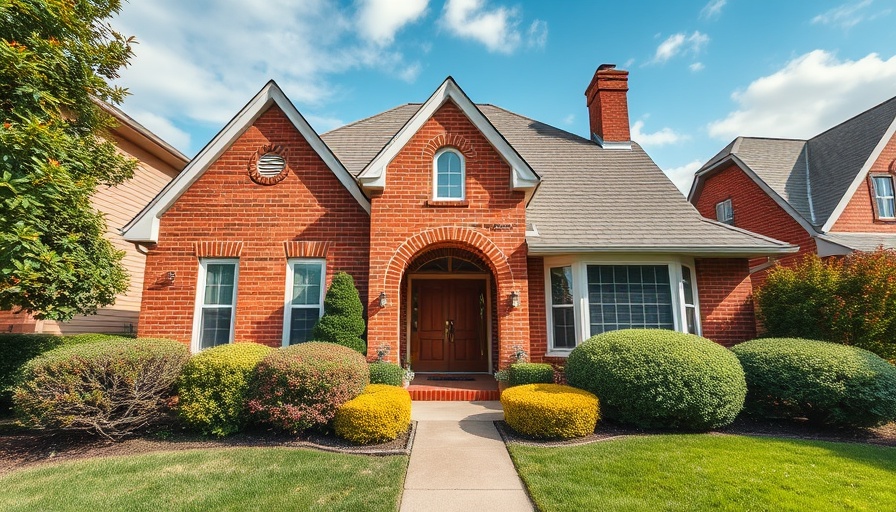 Charming brick house perfect for short sale in real estate, front view.