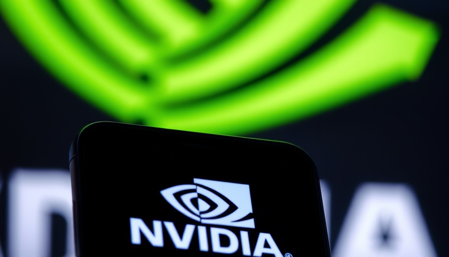 NVIDIA logo on smartphone against green backdrop for stock market news.