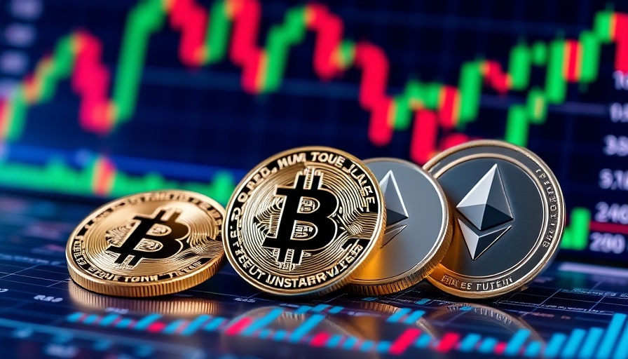 UK approach to stablecoins represented by cryptocurrency coins against a digital graph.