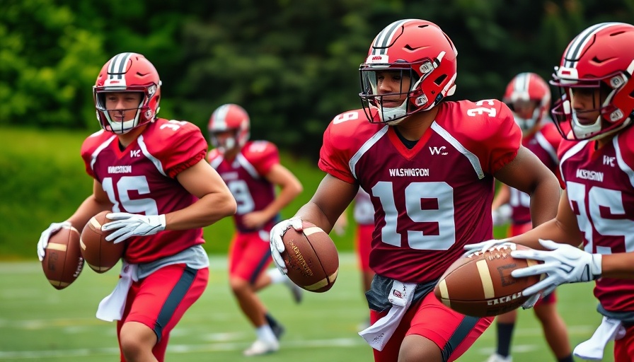 Washington Commanders players practicing, highlighting name change controversy.