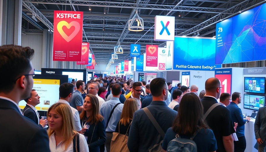 TechCrunch Disrupt 2025 exhibition opportunity, diverse attendees in lively tech conference.