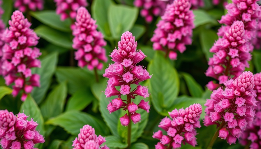 Close-up of Joe-Pye Weed flowers blooming in lush greenery, gardening tips.
