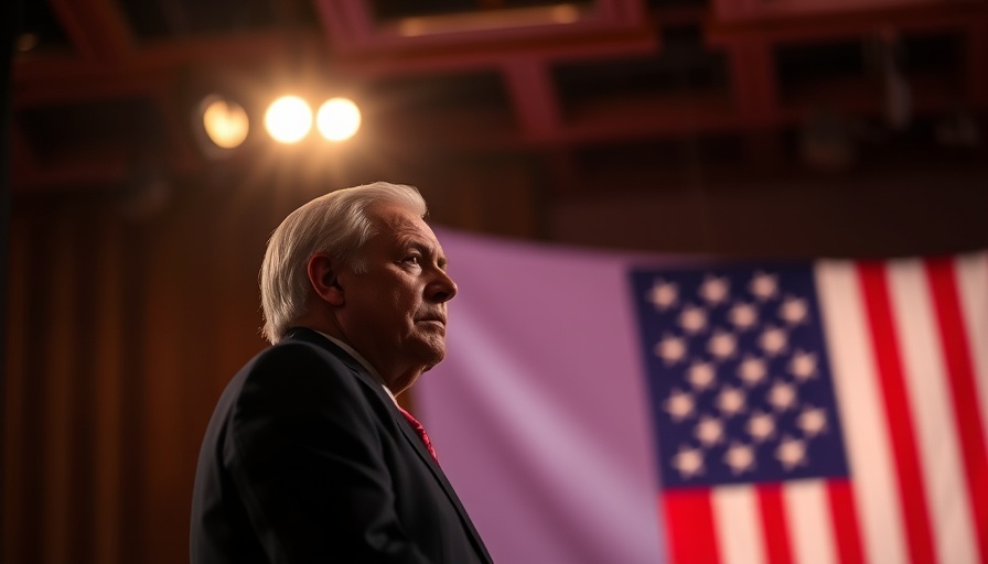 Reflective composition of politician in contemplative moment.