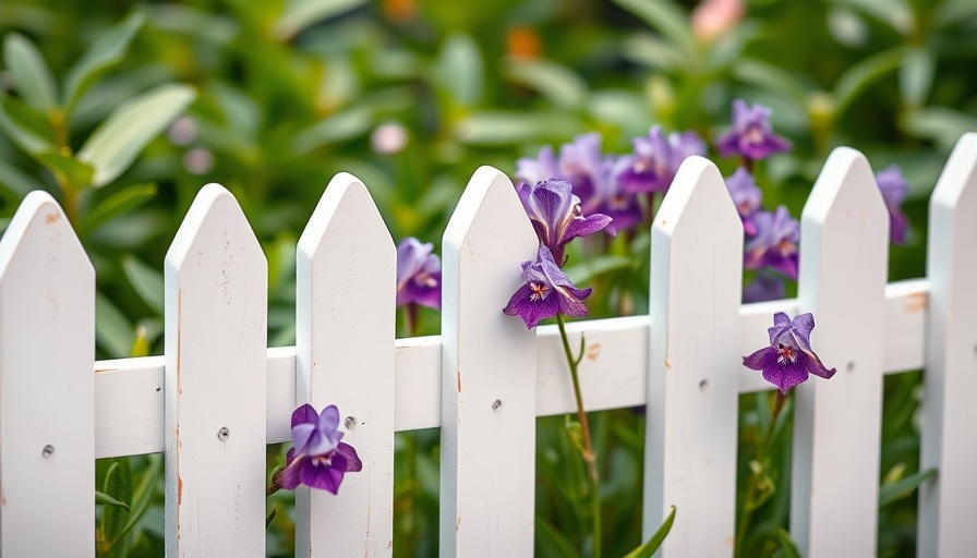 White picket fence with purple flowers, does a fence add value to a home.
