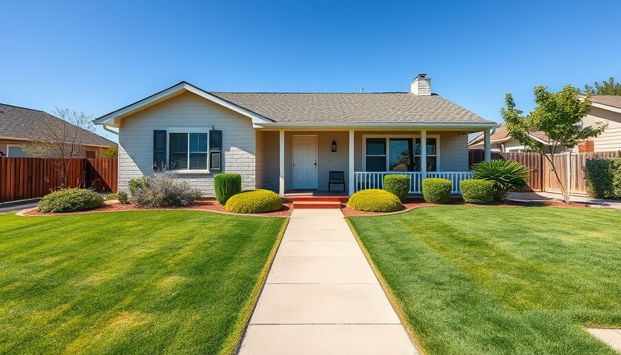 Suburban house with front lawn under clear sky, relating to $200k salary affordability.