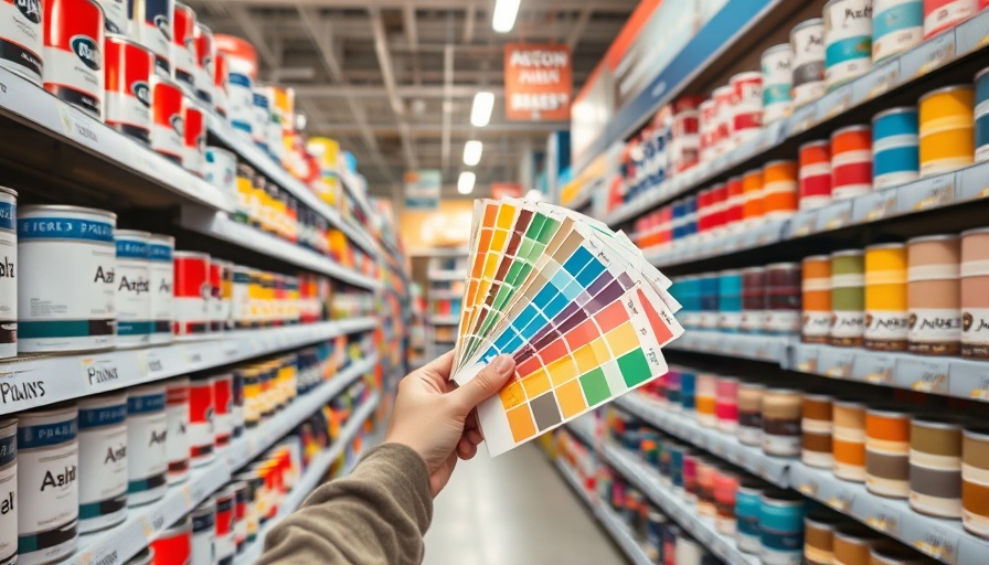 Colorful home renovation ideas in a hardware store.