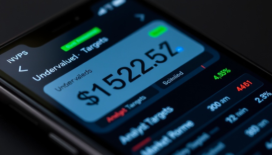Financial app screen showing undervalued stock rating and analyst targets