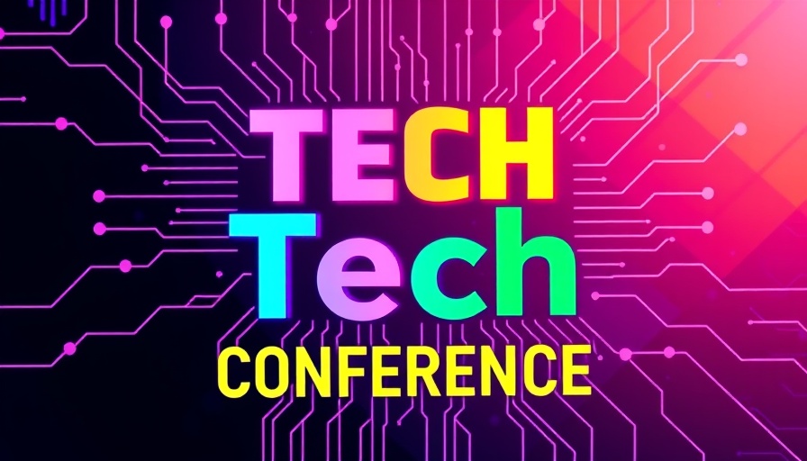 Tech conference poster on business startup trends with digital theme