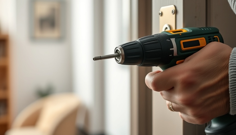 Close-up of repair work with drill, seller responsible for repairs after closing.