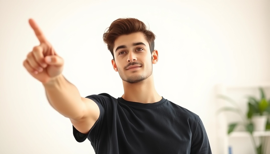 Confident person pointing, representing AI superintelligence unit.