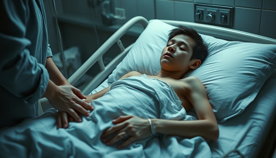 Gaza starvation crisis: Emaciated youth in a hospital bed.