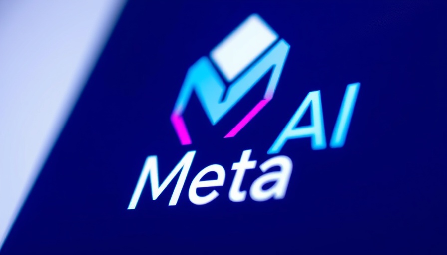 Meta AI logo on a sleek digital display.