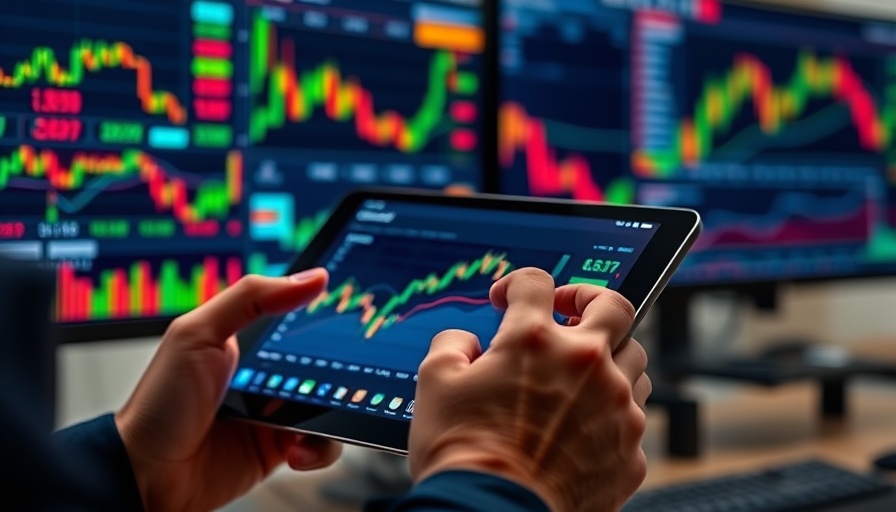 Close-up view of crypto trading on a tablet, highlighting trends.