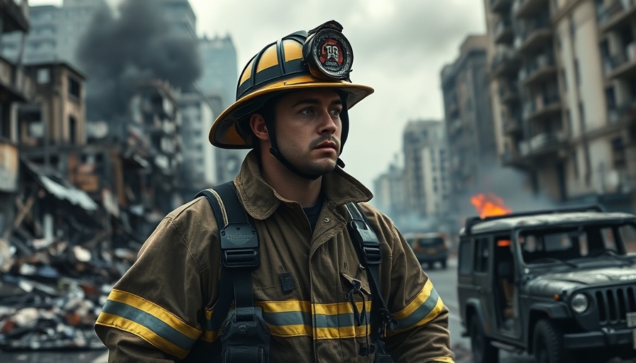 Firefighter in urban destruction, Trump Ceasefire Ukraine Deadline.