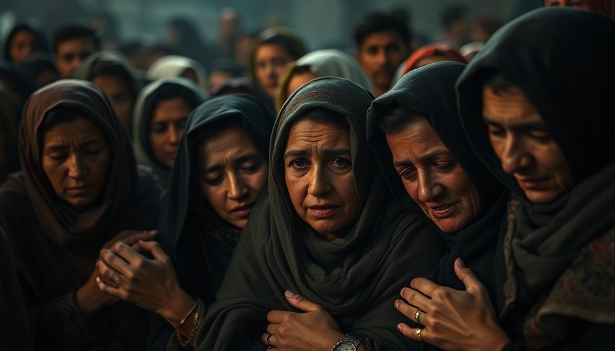 Emotional women in grief, reflecting accusations in Gaza.
