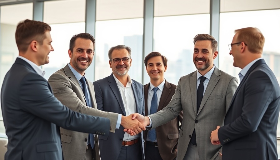 Business professionals networking at a startup defense technology event.
