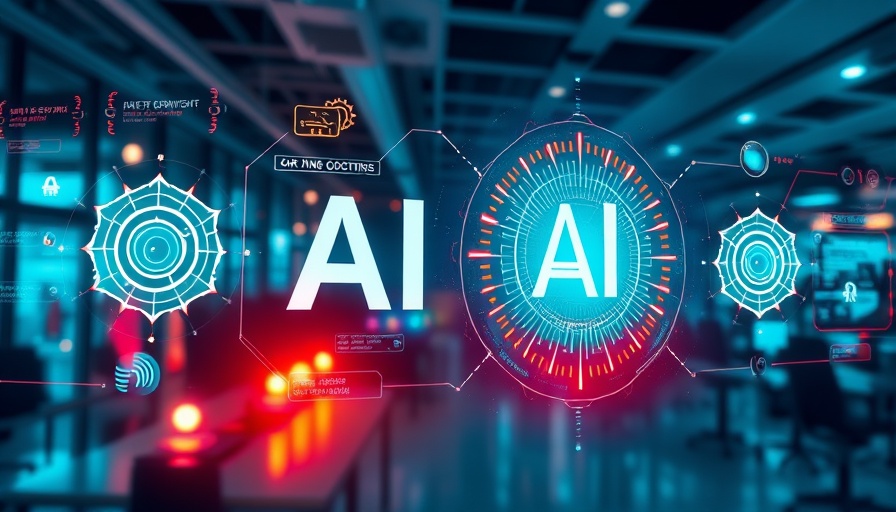 Digital interface showcasing small AI strategy for business with vibrant effects.