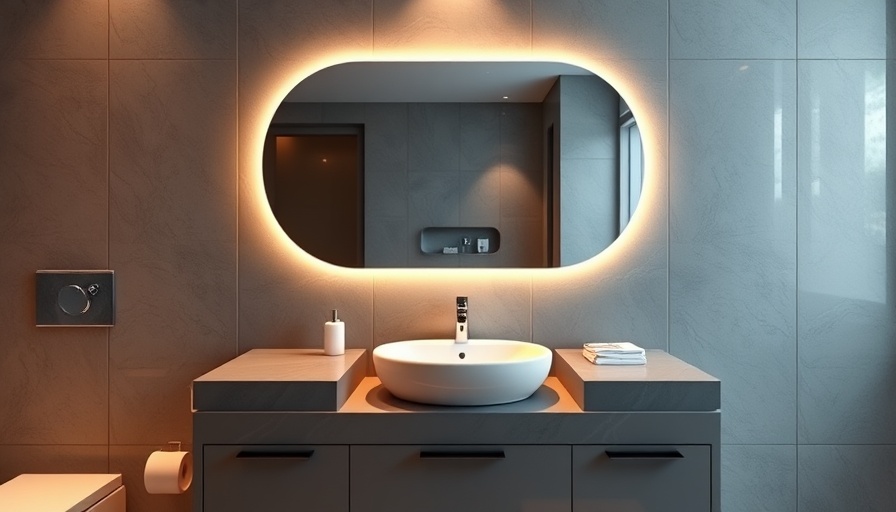 Modern bathroom vanity designs with oval mirror and white basin.