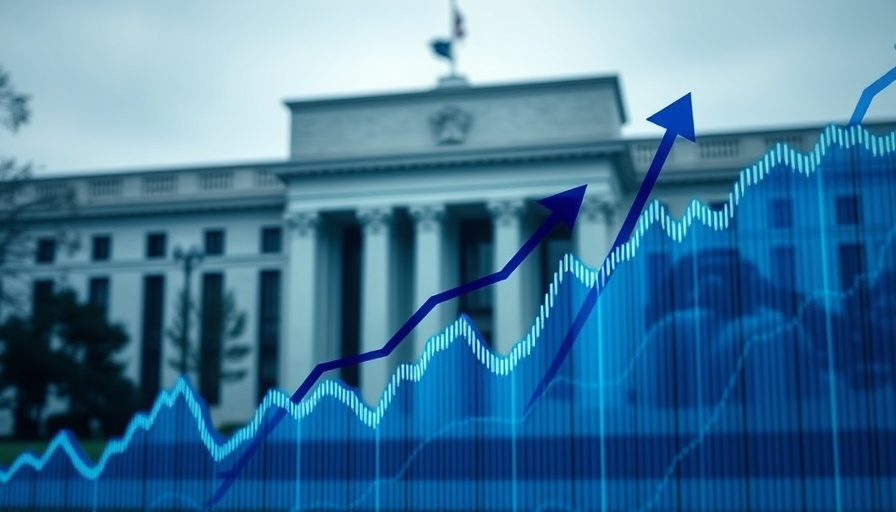 Graph showing interest rate changes by Federal Reserve.