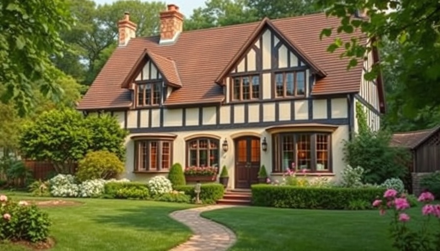 Charming Tudor-style house, ideal for first-time homebuyer qualifications.