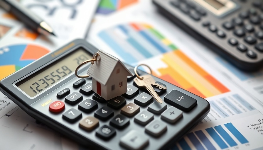 Calculator and keys on real estate papers, making an offer on a house.