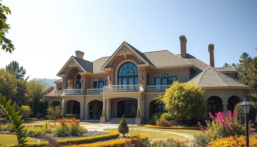Luxury home amid lush greenery, related to jumbo loans.