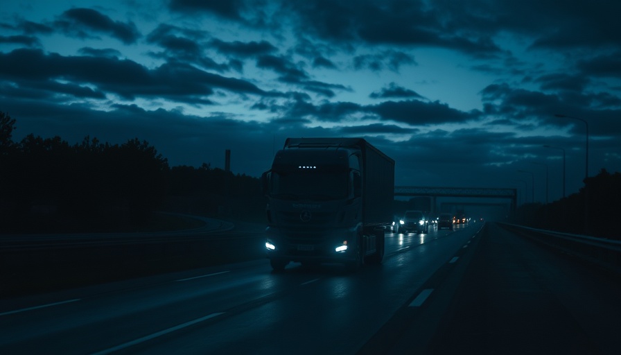 Aurora's autonomous trucks driving at night on highway